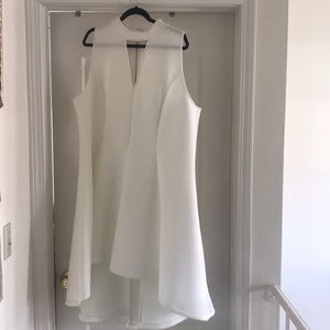 Off white high low dress